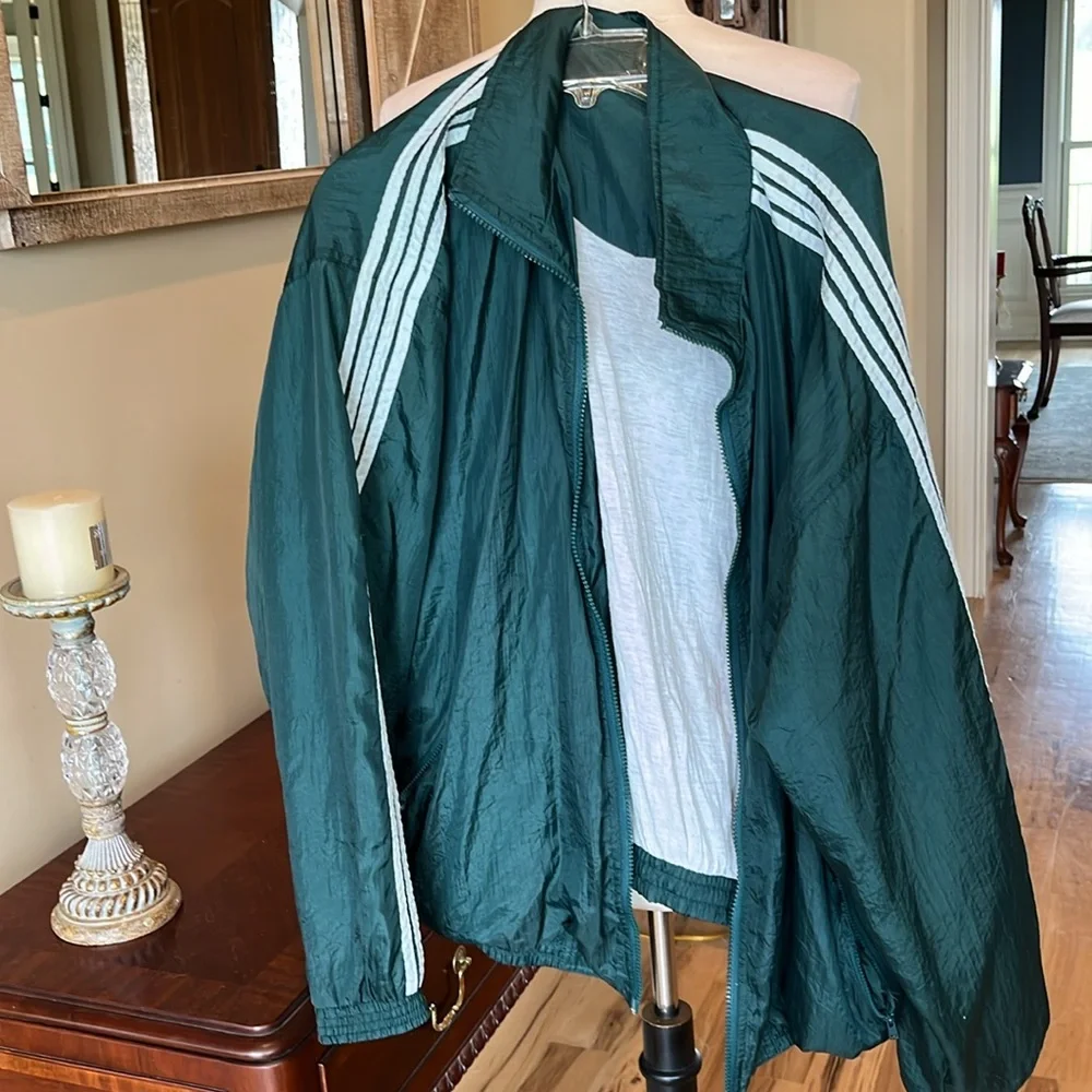 Vintage Dark Green Windbreaker Jacket